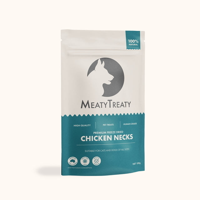 Meaty Treaty Freeze-Dried Chicken Necks 100g